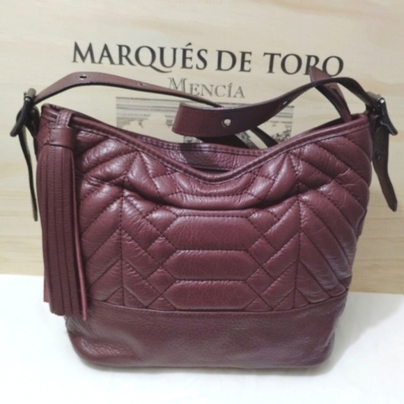 Aimee Kestenberg Handbags - Aimee Kestenberg Leather Purse Shoulder Bag Quilted Burgundy Brown Satchel